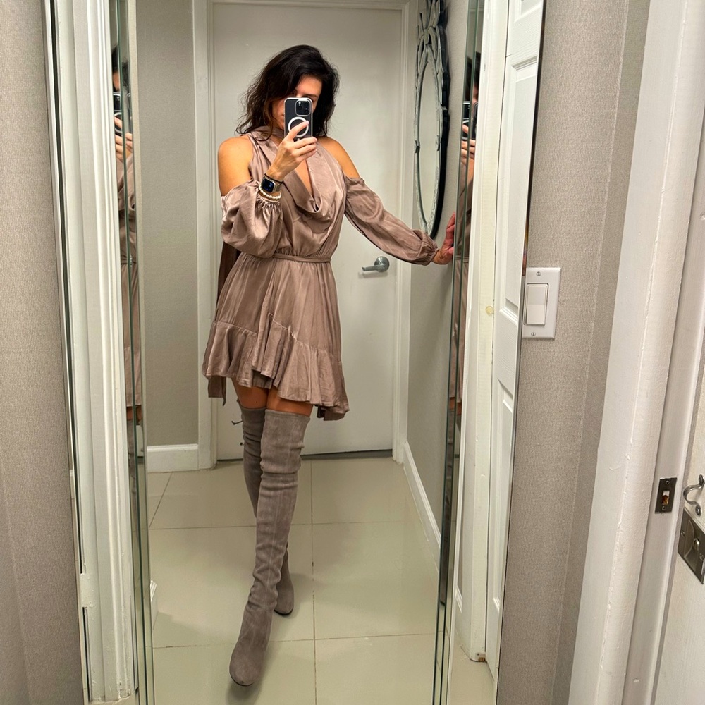 Zimmermann Wrap Silk Dress in Rosé -  Size AU1